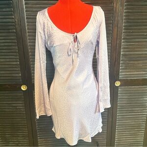 Princess Polly lilac Tie-Front Mini Dress Size 4